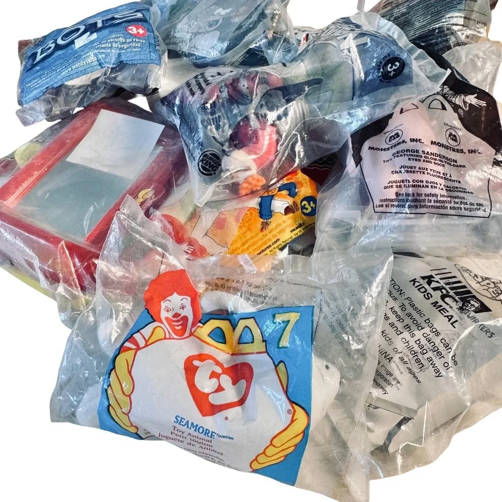 Vintage Sealed Kids Meal Toy Lot of 11 McDonald's Burger King Wendy's KFC 1996-2